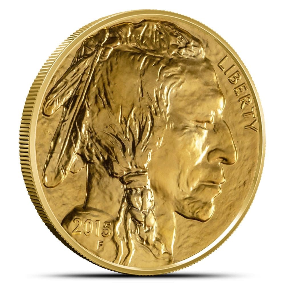 1 oz American Gold Buffalo Coin – Obverse Side Featuring Native American Profile
