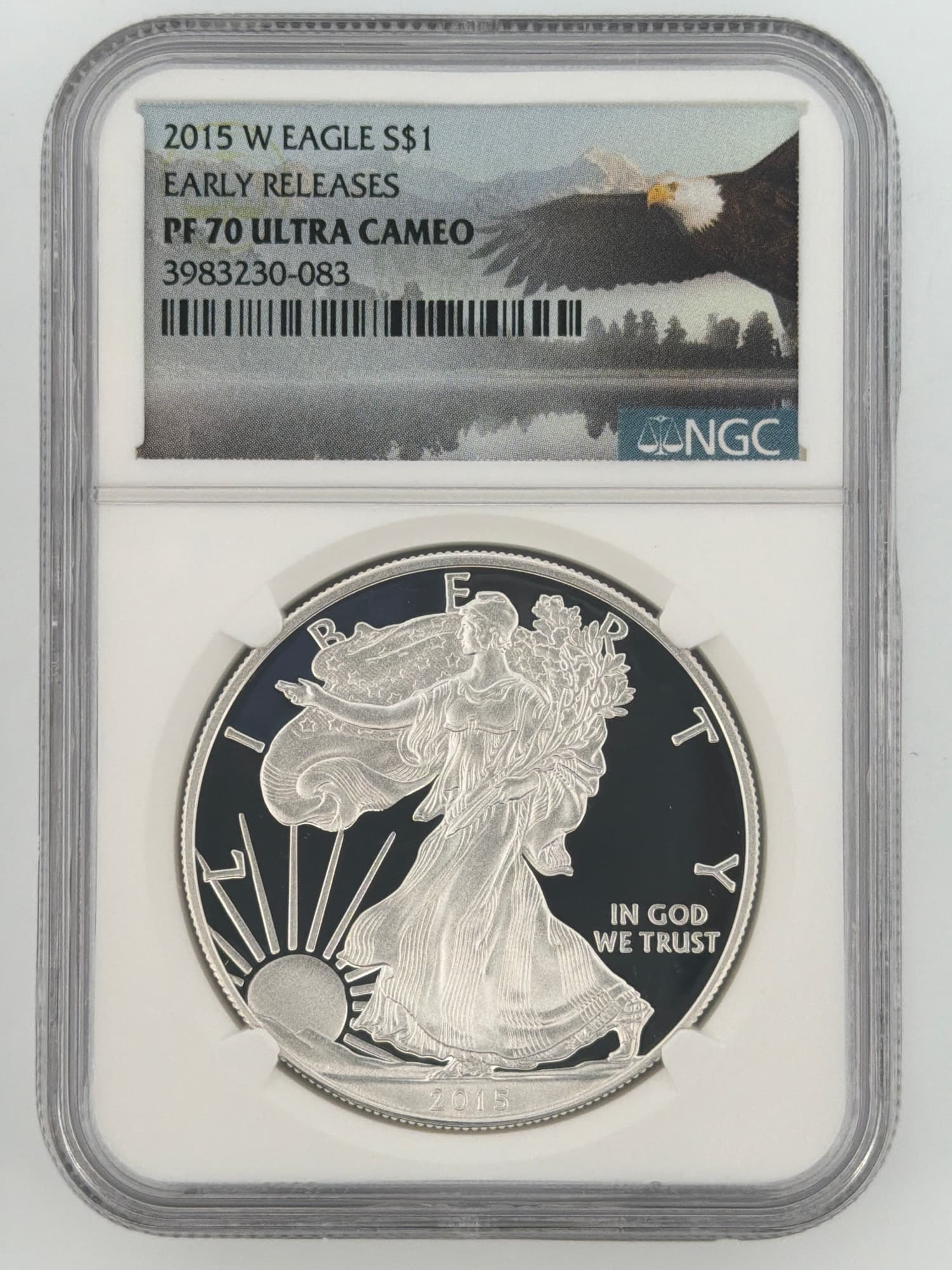 2015-W American Silver Eagle $1 NGC PF70 Ultra Cameo (Early Releases) obverse