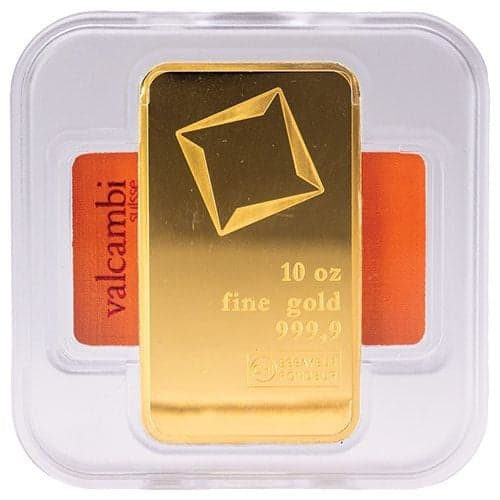 Valcambi Gold Bar (In Assay) | 10 oz - Wire/ACH - Image 1