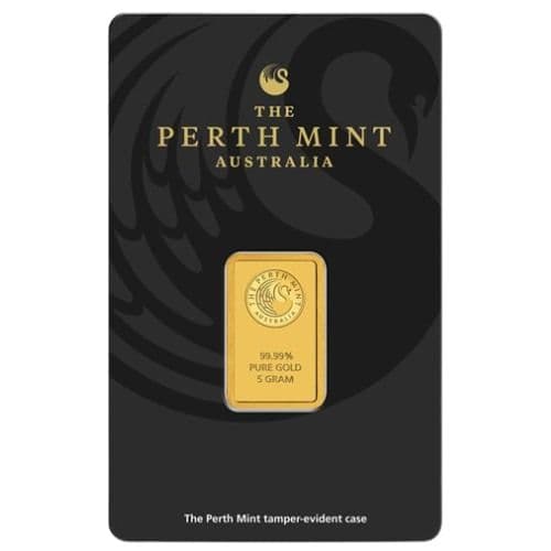 Australian Perth Mint Gold Bar (In Assay) | 5 Gram - Wire/ACH - Image 1