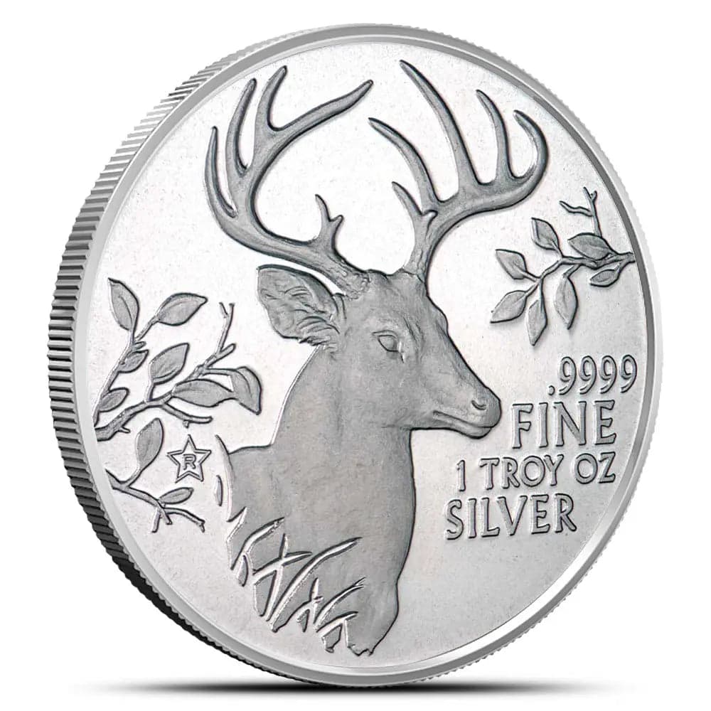 2015 Texas Mint Whitetail Deer Silver Round | 1 oz - Image 1